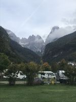 Wanderreise am Gardasee 14.10.2024 Start - Rundgang Malven See - Blick: Brentagruppe