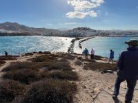 Blick auf Naxos von der Portora