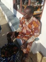 ein Händler aus Senegal an der Rota Vicentina