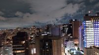 Panorama Sao Paulo am Abend. Dach-Restaurant. Abendessen. Foto: Anette Rietz