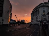 London Eye im Sonnenuntergang