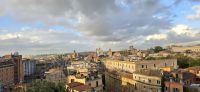 Blick von der Dachterrasse unseres Hotels 