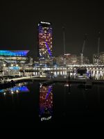 Sydney: Cockle Bay Wharf am Abend