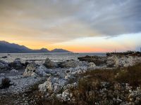 Auf dem Rückweg zum Motel geht die Sonne unter in Kaikoura