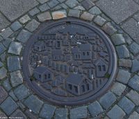 Berühmte - Kanaldeckel in Norwegen - hier Bergen