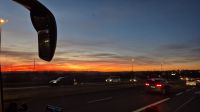 Heimreise mit tollem Sonnenuntergang
