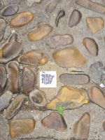 Jüdische Schriftzeichen auf den Gassen im jüdischen Viertel  in Toledo