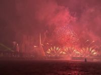 Rotterdam - Silvesterfeuerwerk an der Erasmusbrücke 