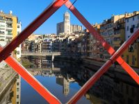 Girona, Blick von der Eiffel-Brücke