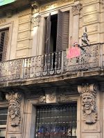 Barcelona Altstadt. Frohe Weihnachten