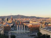 Blick auf Plaza Espana und Tibidabo