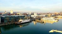 Blick vom Moleturm auf Friedrichshafen (Reise: Silvester am Bodensee).