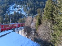208 Fahrt mit der Arosa Bahn über das Langwieser Viadukt