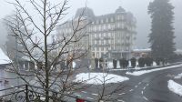 Nebel bei Ankunft in Interlaken