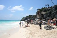 Am Karibikstrand von Tulum