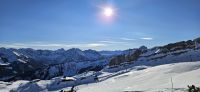 Blick vom Gottedsacker zu den Allgäuer Alpen