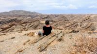 Namibia - Fahrt in die Namib Wüste - Mondlandschaft