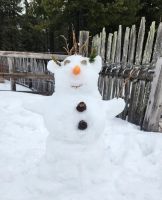 Wanderung Ritten zur Villanderer Alm, unser Schneemann