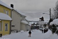 Tretschlittenfahrer in Kirkenes