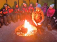 Glögi Pause am Feuer