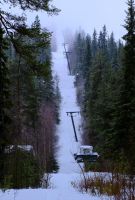 Skipiste des Iso-Syöte in Lappland - Finnland