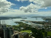 21. Tag: Aussicht vom Sydney Tower Eye in Richtung Hafeneinfahrt