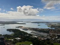 21. Tag: Aussicht vom Sydney Tower Eye in Richtung Hafeneinfahrt