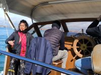 Alessia auf dem Boot