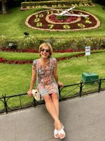 Die neuen Schuhe bei der Blumenuhr