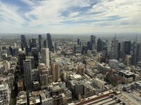 Auffahrt auf das Melbourne Skydeck