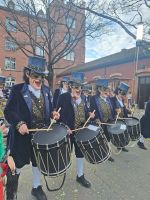 423 Basler Fasnacht - Die ehemalige Kaserne Basel - hier parken die Wagen und treffen sich die Cliquen