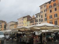 im Regen über Campo dei Fiori