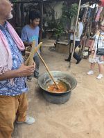 Einkochen des Palmzucker Sirups