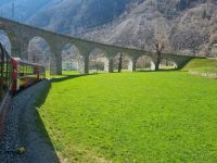 Fahrt mit dem Bernina-Express - Kreisviadukt von Brusio 
