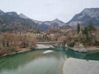 Fahrt mit dem Glacier-Express - Vereinigung von Vorder- und Hinterrhein bei Reichenau 
