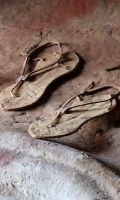 Sandalen aus Giraffenleder