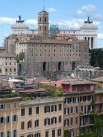 Archäologischer Park Rom, Blick auf Rathaus Kapitol und Piazza Venezia.