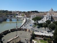 Neue Promenade am Tiber, Rom, Blick von Engelsburg. Foto: Anette Rietz