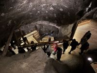 Abstieg in die Salz Mine von Wieliczka