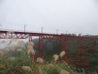 Makatote Viadukt, eine der längsten Eisenbahnbrücken des Landes