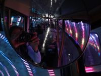 Wellington, Cable Car, die drei Tunnel haben ein Lichtkonzept.