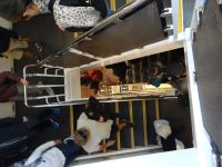 Schnell wieder ins Auto - 500 Passagiere fasst die Fähre. 