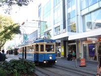 Christchurch, die historische Straßenbahn ist eine Touristenattraktion.
