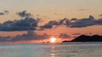 Sonnenuntergang vom Boot aus fotografiert
