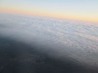 Schwäbische Alb und Wolkendecke mit aufgehender Sonne