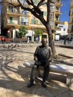 Spanien, Malaga, Picasso Statue