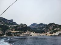 Blick auf Amalfi vom Schiff/Italien