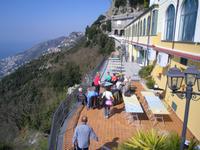 Abschiedstreffen auf der Hotelterrasse