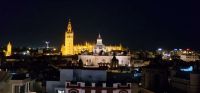 Spanien, Abend in Sevilla, Blick vom Monument Metropol Parasol - Las Setas