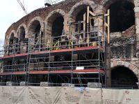 Arena di Verona, hinter der Bühne